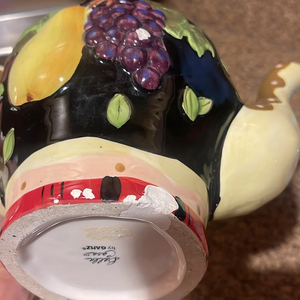 Bella casa by Ganz Fruit-Themed Ceramic Teapot